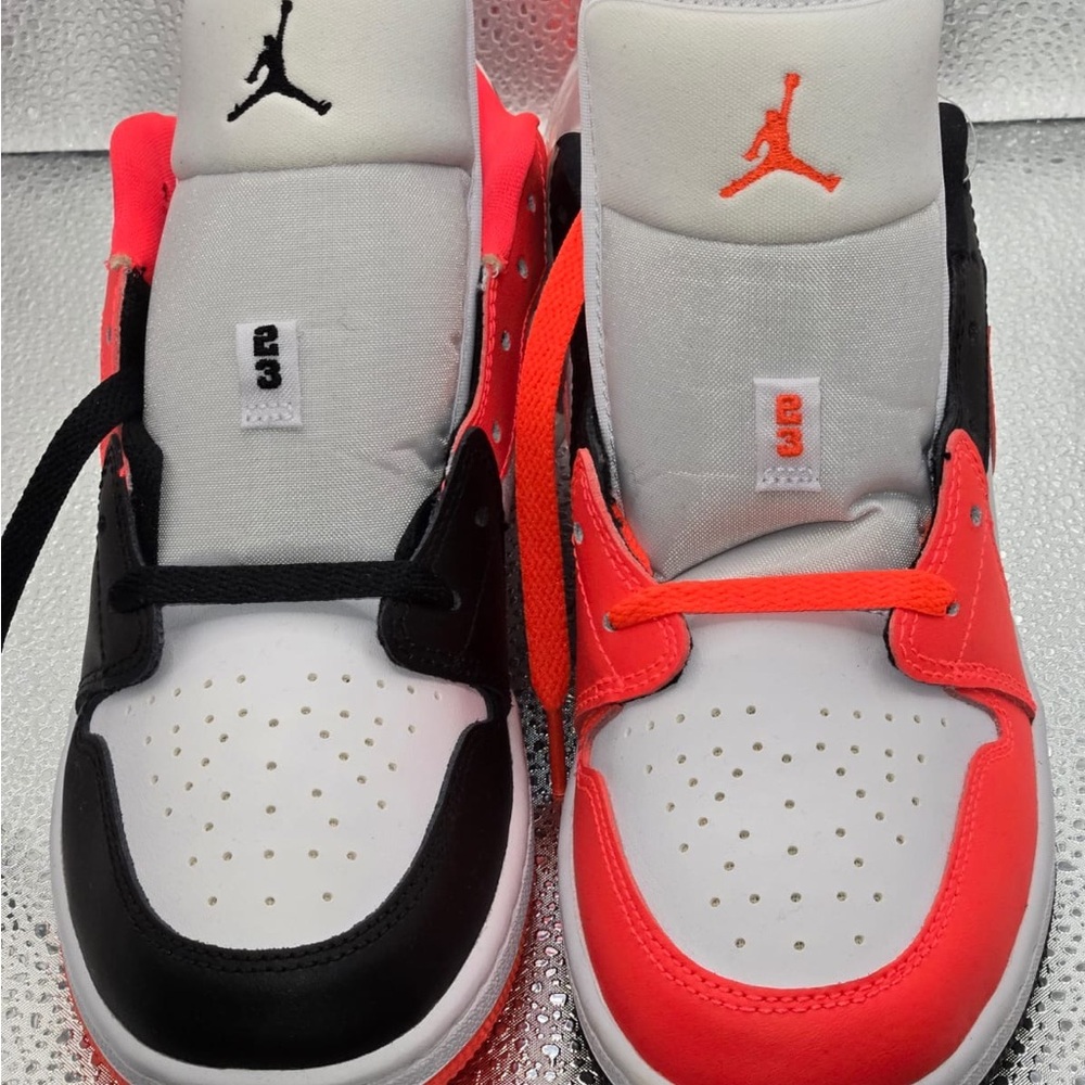 Jordan Women's Sneakers - Black, White, and Orange